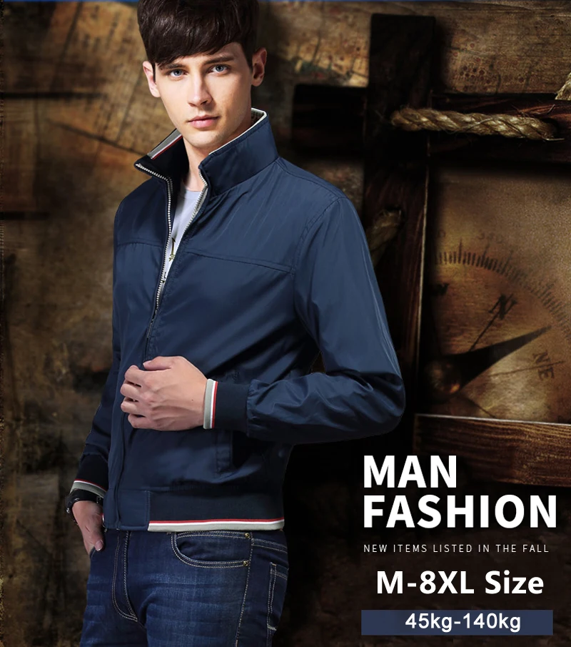 MANTLCONX  Plus Size M-8XL Casual Jacket Men Spring Autumn Outerwear Mens Jackets and Coats Male Jacket for Men's Clothing Brand