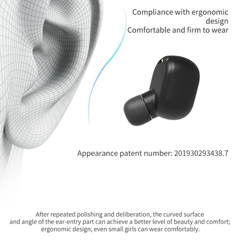 TWS Wireless Bluetooth Earphone 5 0 True Wireless Headsets with Mic Handsfree Earphone for Xiaomi Redmi