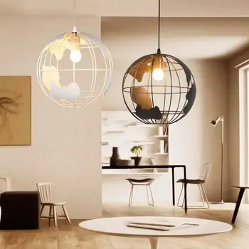 

LED Modern Pendant Light Globe Earth Pendant Lamp Industrial Hanglamp Loft Hanging Lamp Lamp Lamparas De Techo Colgante Moderna