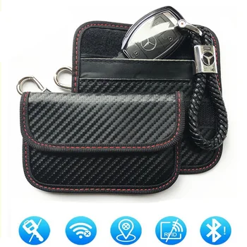 

1* Remote Keyless Car Keys Theft Protective Cover Premium Woollen Cloth Rfid Information Anti-scanning Car Keys Bag