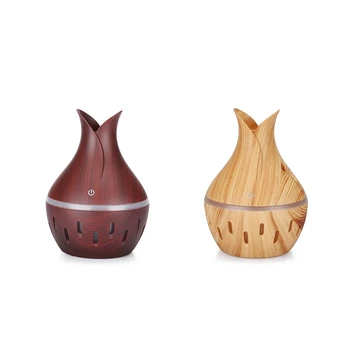 

USB Wood Grain Essential Oil Diffuser 330Ml Ultrasonic Humidifier Household Aroma Diffuser Aromatherapy Mist Maker with Light