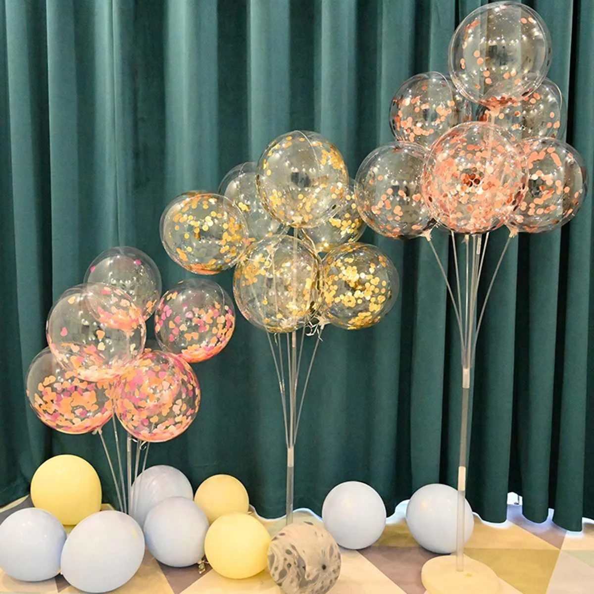  Balloons Stand Balloon Holder Column Confetti Balloon Baby Shower Kids Birthday Party Wedding Decor