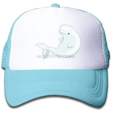 Facr Beluga Whale для мальчиков и девочек Беговая бейсболка с сеточкой и регулируемым ремешком шляпы