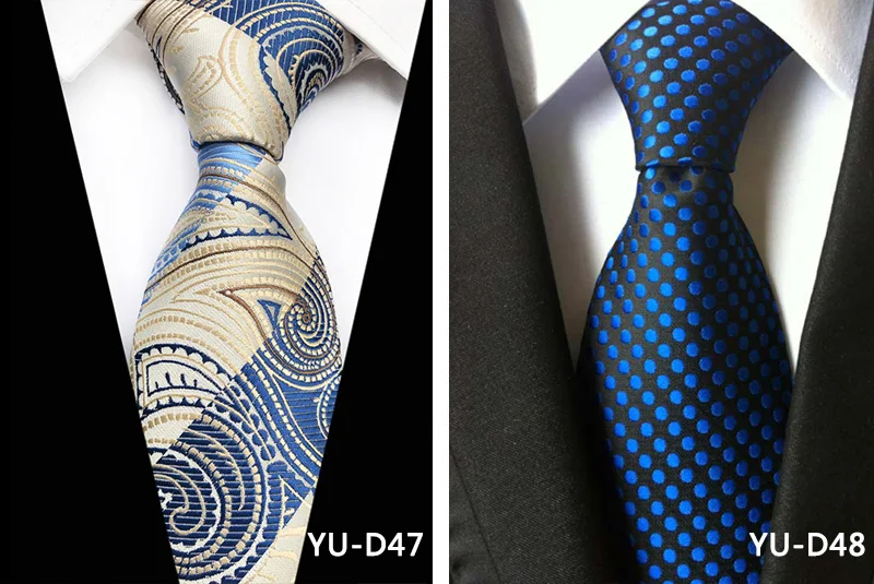 Новые Классические мужские галстуки шелковые галстуки 8 см в горошек в полоску Цветочный шейный платок для мужской формальный деловой свадебные галстуки