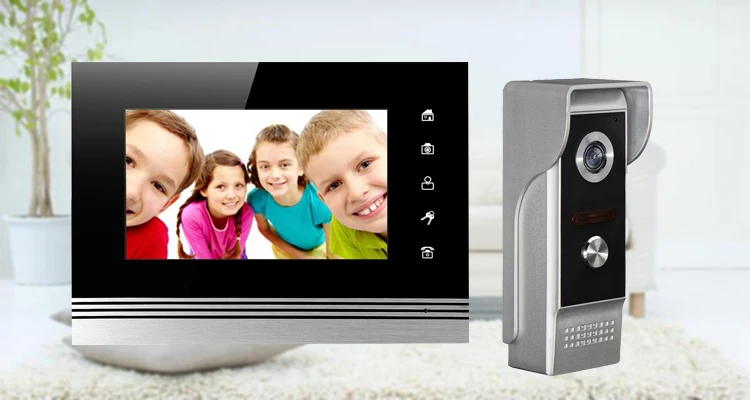 XSL-V70Km-M4 wired video doorphone 7" TFT touch buttons and take photo and make memory for villa