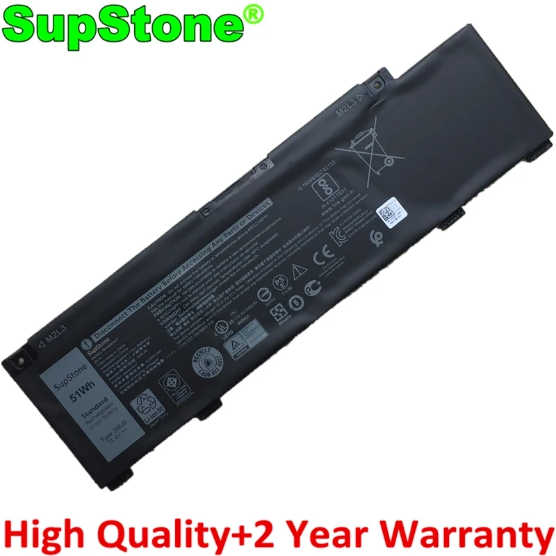 SupStone 266J9 N2NLL 415CG W5W19 Battery For Dell G3 15 3590 3500 G5 5500 5505 Inspiron 14 5490 15PR-1545BL P89F 72WGV MV07R | Компьютеры