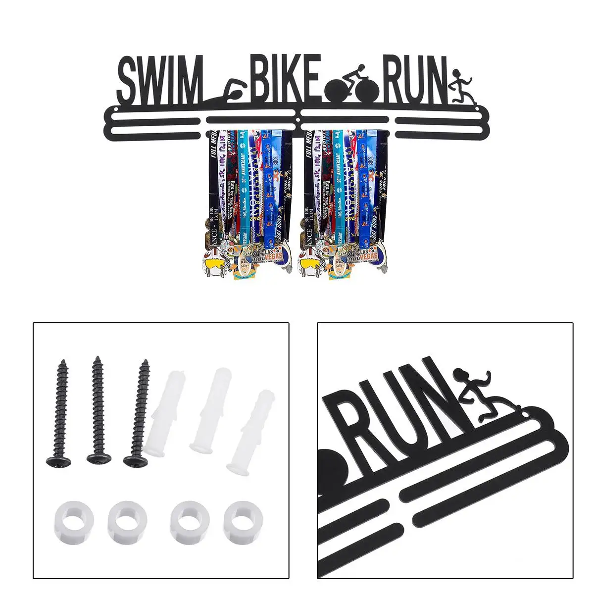 Tanie Wieszak na Medal ze stali nierdzewnej wieszak na Medal stojak wystawowy pływanie gimnastyka maratony piłka nożna Sport Medal prezent dekoracja