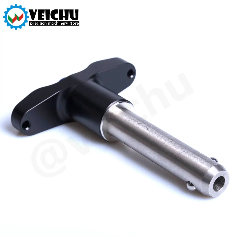 Cylindrical Locating Dowel Pin Stainless Steel Ball Lock Pins Stainless Steel Pins Clips 1pcs T-Handle Aluminum Grip Fastening Locating Safety Pins VCN117 Quick Release Button Pins Ball Lock With Ring