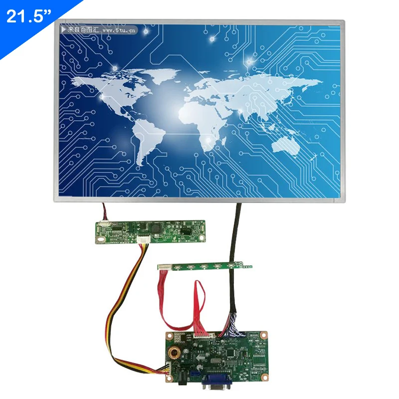 21 5 Дюймов с платой управления вход VGA T215HVN01.1 LVDS 30 контактов 1920*1080 ЖК-светодиодный