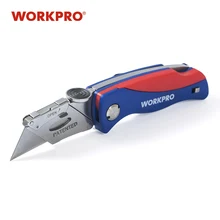 WORKPRO Folding Knife Pipe Cutter Electrician Cable Cutter Safety Knife Security Tool Plastic Handle Knife with