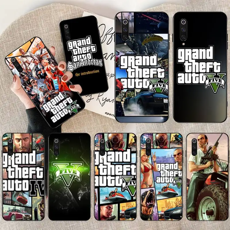 PENGHUWAN rockstar gta 5 Grand Theft Soft Silicone Black Phone Case for Redmi Note 8 8A 7 6 6A 5A 4 4X 4A Go Pro Plus Prime | Мобильные