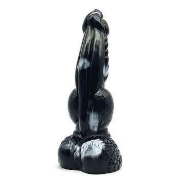 SHET Realistic Wolf Dildo Silicone Soft Barb to Stimulate Anus with 7 cm Knot Sucker Big Adult Orgasm G-spot Massage Toys 6