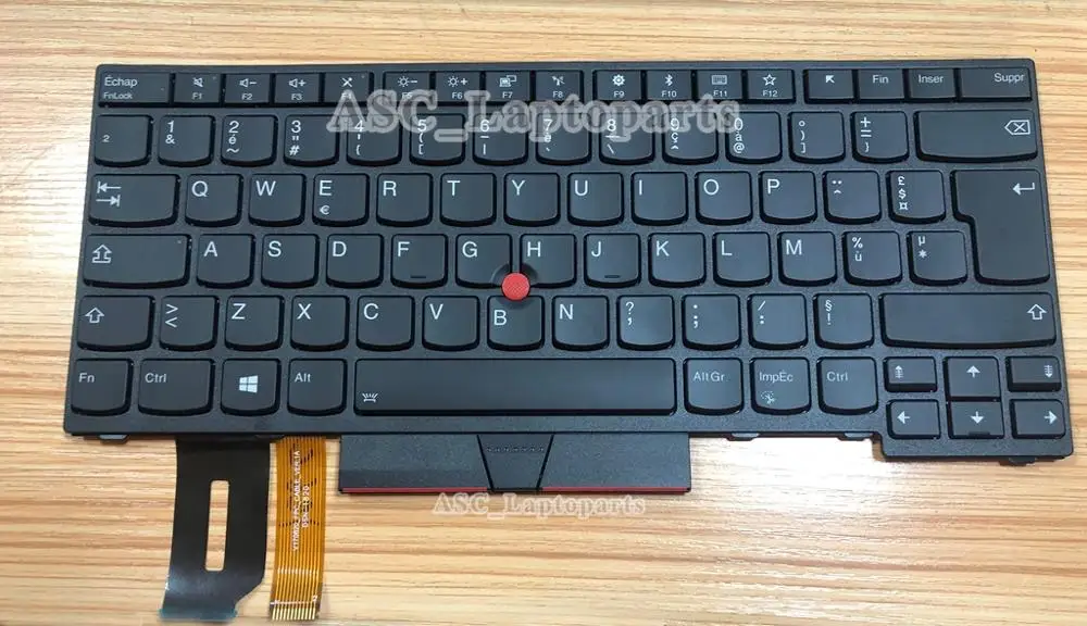 Qwerty Alemão Francês Suíço Espanhol Teclado Teclado para Lenovo Thinkpad T490 T495 L380 L390 L480 Portátil Retroiluminado Ponteiro Novo us - Imagem 5