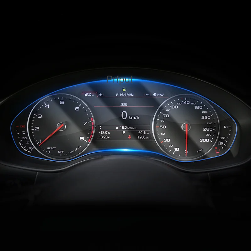 Для Audi A6 A7 C7 2012-2018 Автомобильная внутренняя панель приборной панели, мембрана ЖК-экрана, фотография, защита от царапин