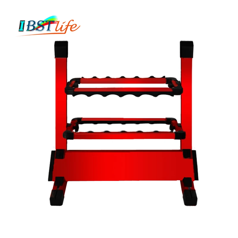 

Aluminum Alloy Red Fishing Rod Rack Holder Stand Support Tackle for Fishing Rod Set Capacity 12pcs All types of fishing rod