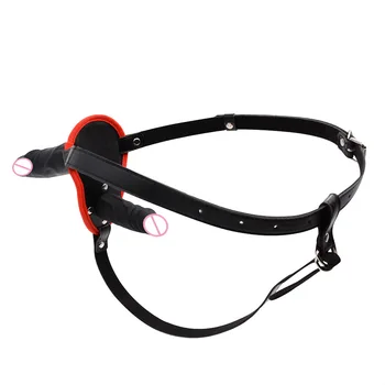 Double Penis Dildo Double Ended Strapon Ultra Elastic Harness Belt Strap On Dildo Adult Sex Toys for Woman Couples Sex Products 3