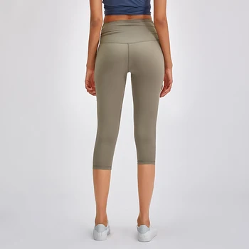 NWT Women Squat Proof High Waist Workout Fitness Capri  Butter Soft Nylon Training Yoga Sport Cropped Capris 3