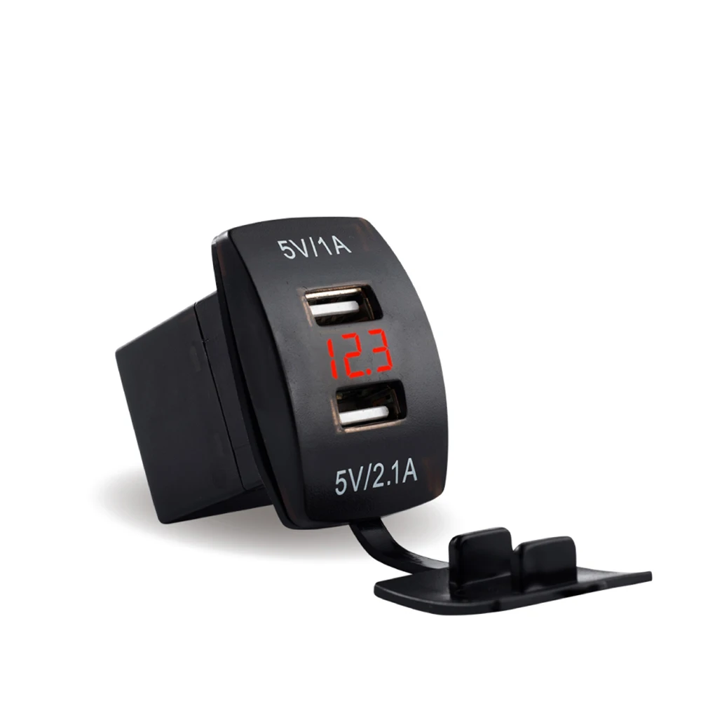 

usb charger car assessoires power adapter 12v 24v dual usb modified 4.2A voltmeter for Car Marine Boat Truck