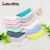 Lcmombay 5Pcs Silicone Teether Feather Beads Handmade Accessories Teething Toys For Infant Newborn Gift 3