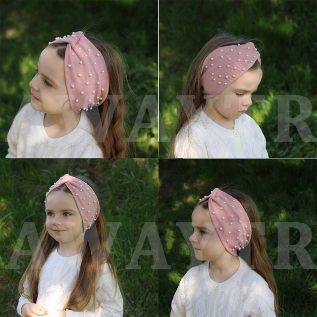 Jaciya Perlen-Stirnband Mit Strass – Grün, Geknotet, Breit, Für Frauen & Mädchen