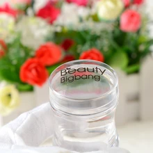 Beautybigbang prego que carimba placas stamper kits claro jelly flor lidar com stamper do prego com raspador do prego para carimbar o prego(China)