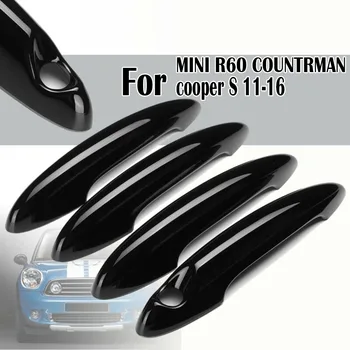 

4Pcs Gloss Black Door Handle Covers Trim For MINI R60 COUNTRYMAN Cooper S 11-16 Door Handle Cover Black