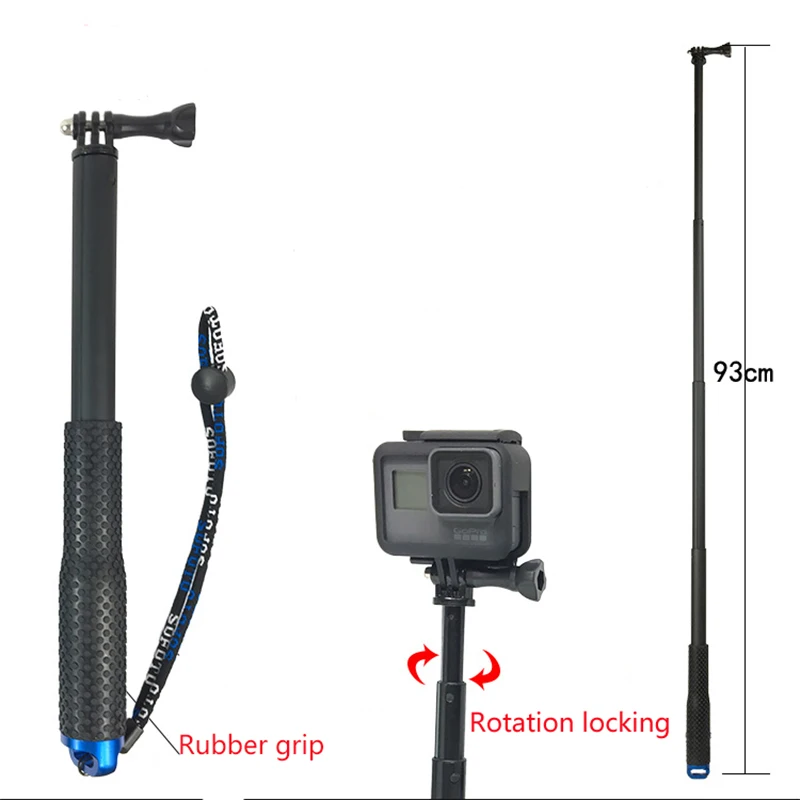 

Portable Handheld Selfie Stick Extendable Monopod for GoPro Hero 7 6 5 Black Session Xiaomi Yi 4K Sjcam Eken H9 Camera Accessory