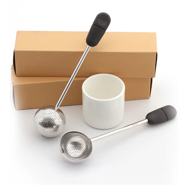 Stainless steel tea set spherical strainer coffee vanilla spice filter diffuser handle ball | Дом и сад