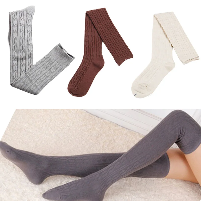 Женские чулки; женские шерстяные носки выше колена; Гольфы; чулки; теплые носки для зимы