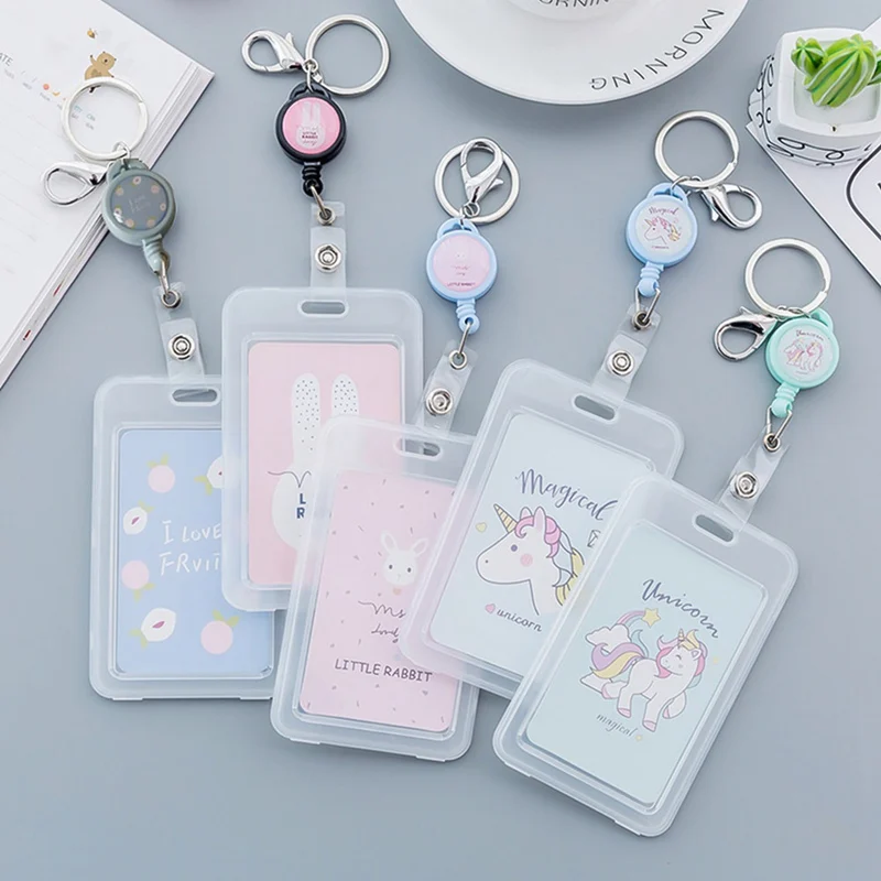 

Cartoon Cute Acrylic Bell Keychain Key Fobs Luggage ID Tags Labels Key Rings With Name Cards Key Chain Keyring