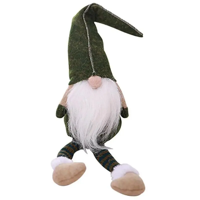 50 см Рождественский старый человек Безликий стенд для куклы игрушка фестиваль Новогодний ужин вечерние рождественские украшения для дома очки-детский подарок на Рождество игрушка - Цвет: Green