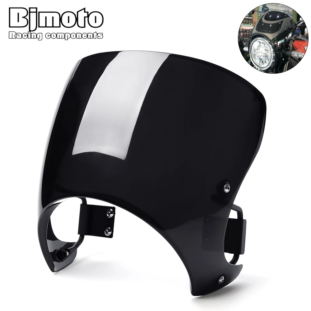 

BJMOTO Motorcycle Windscreen For Kawasaki Z900RS 2018-2020 Windshield Wind Screen Shield with Mounting Holder Bracket