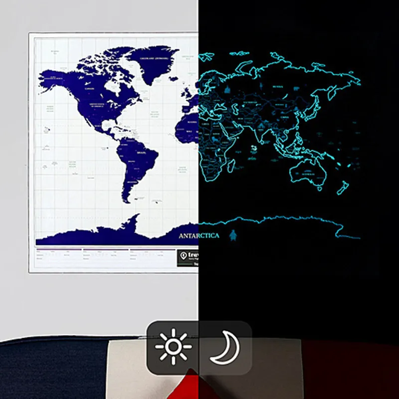 Светящаяся версия жизнь в путешествии большая карта звезды версия мира путешествия исследования жизни ночник царапины карта украшения дома Фреска