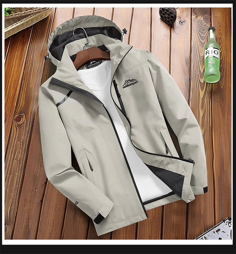 Женская ветрозащитная верхняя одежда, куртка с капюшоном, пальто, горная ветровка, пальто, осенняя Спортивная Свободная куртка большого размера