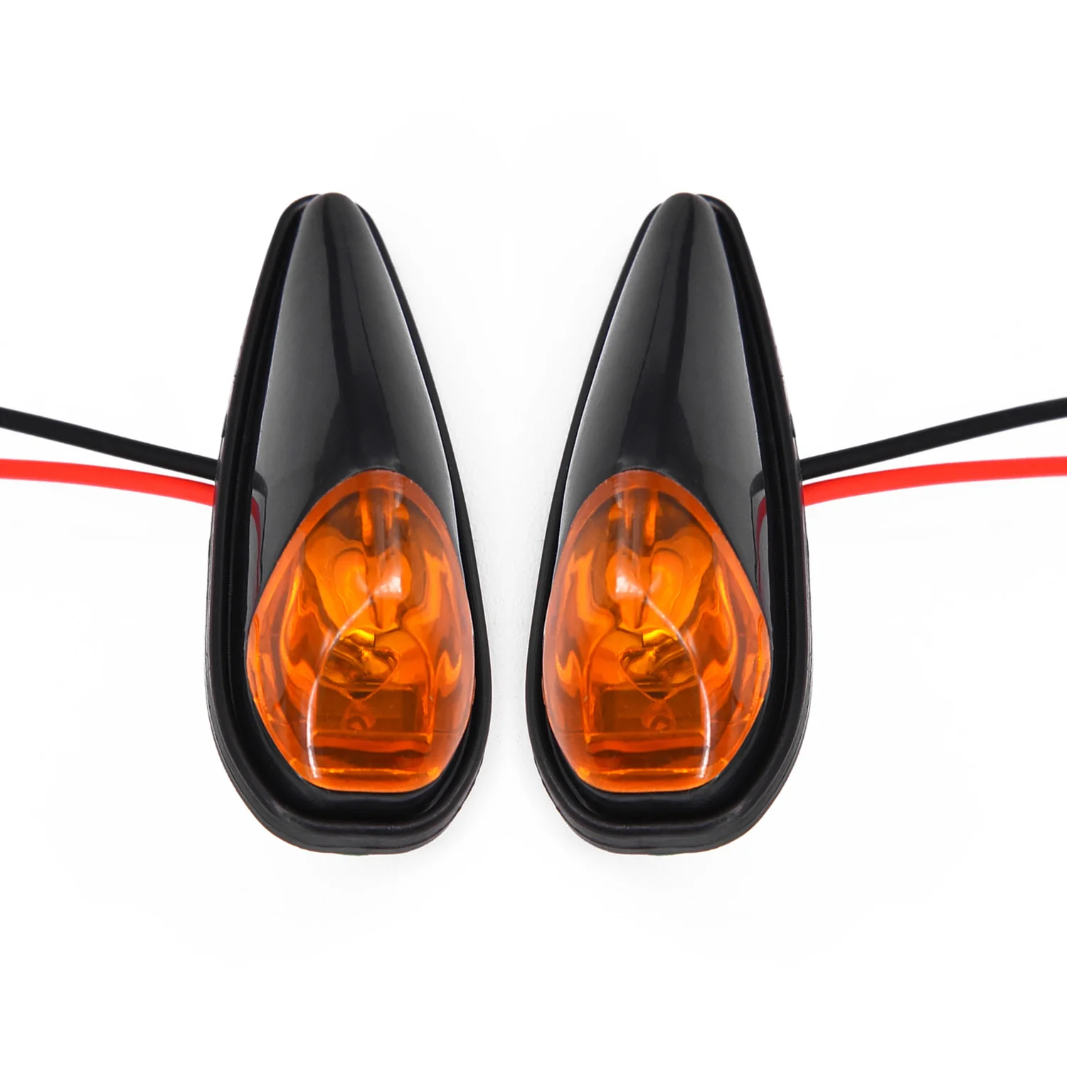 

2xMini Black Universal Motorcycle LED Turn Signal Indicator Blinker/Yellow Light