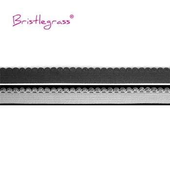 

BRISTLEGRASS 100 Yard by Roll 3/8" 10mm Picot Loop Frilly Decorative Lace Trims Elastics Spandex Bands Underwear Lingerie Sewing