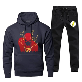 

TV Show Hoodies Gray Black Pants Sweatshirt 2019 New Barry Allen Winter Warm Fleece Sportsman Wear Men The Flash Cosplay Sets