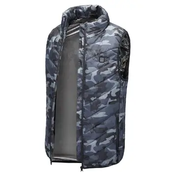 

Intelligent Heating Vest Winter Outdoor Sports Men And Women Camouflage Heating Vest USB Heating Charging Jacket