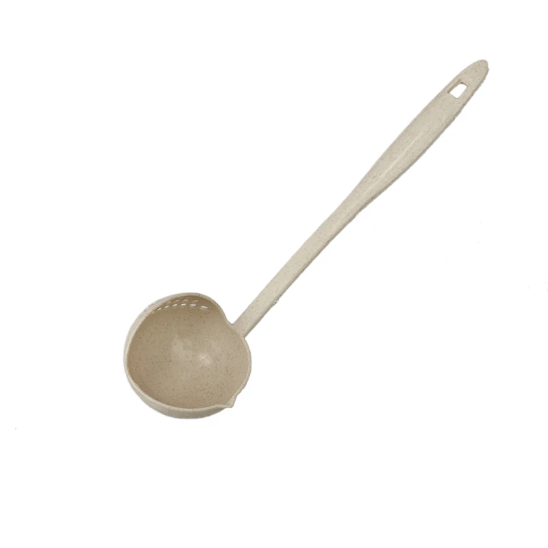 2 в 1 длинная ручка ложка для супа домашнее ситечко пластиковый ковш сито для приготовления пищи дуршлаг кухонный ковш посуда инструмент