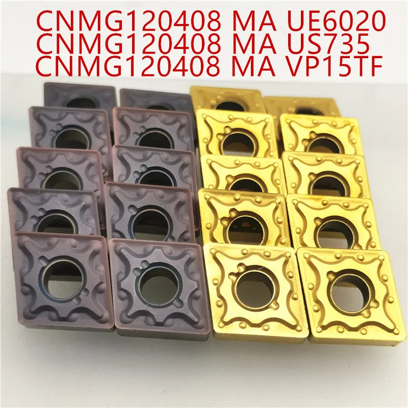 Токарный инструмент CNMG120404 CNMG120408 VP15TF/UE6020/US735 внешний токарный инструмент твердосплавная вставка cnmg120404/08 фрезерная вставка MA