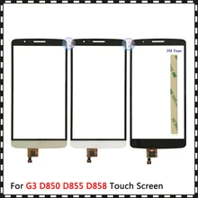 Замена высокого качества 5," для LG G3 D850 D855 D858 сенсорный экран дигитайзер сенсор внешняя стеклянная панель объектива Черный Белый Золотой