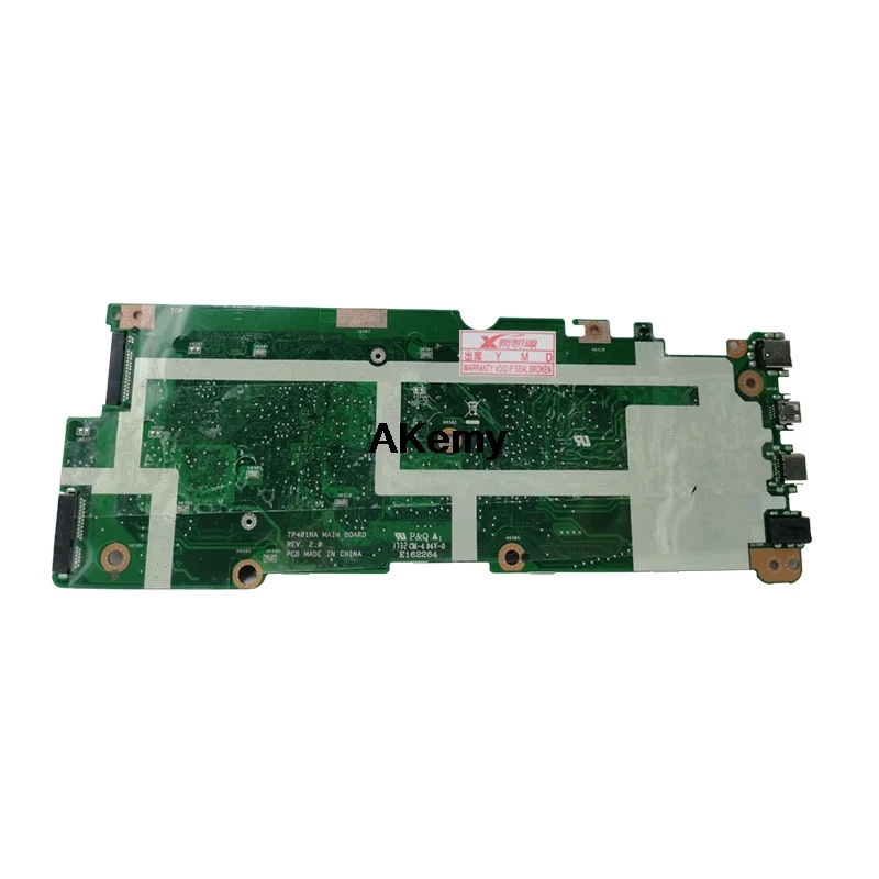 with N5000 4G-RAM 128G-SSD  Laptop  Motherboard For Asus Vivobook Flip TP401NA TP401N TP401MA TP401M Mainboard 100% Test good