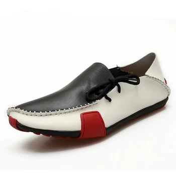 

Spring Summer Breathable Mesh Mens Casual Shoes Moccasin Loafers Handmade Slip on Flat Boat Soft Comfortable Male Driving Shoes