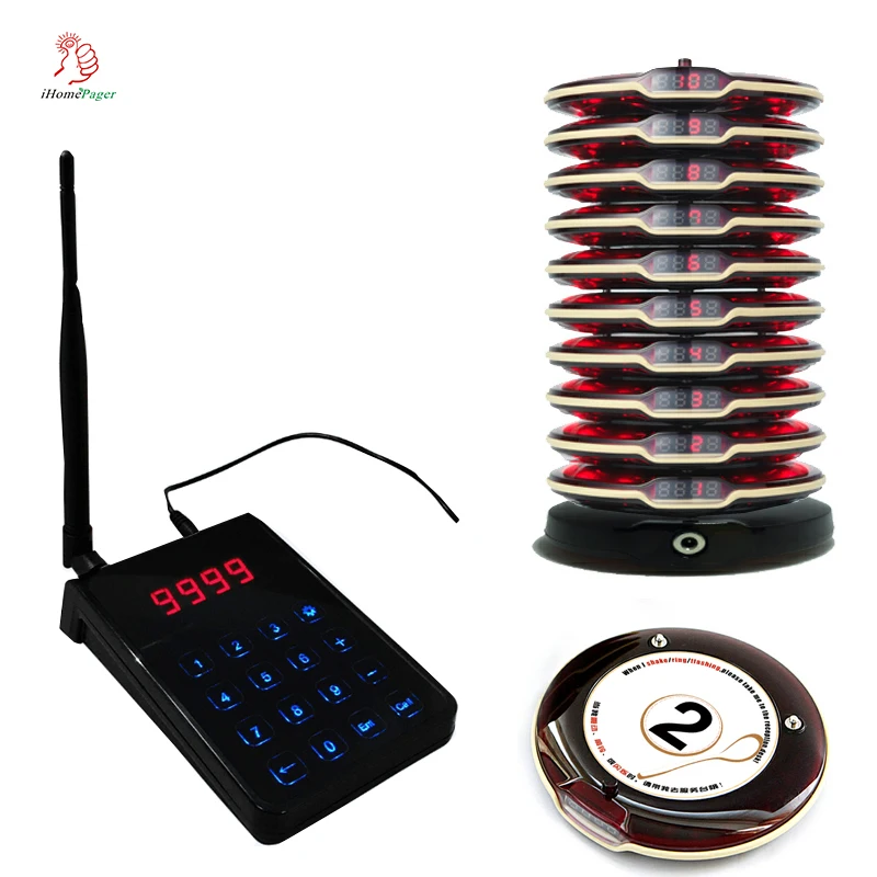 

10 cafe and restaurant Wireless pagers ordering service queue calling system