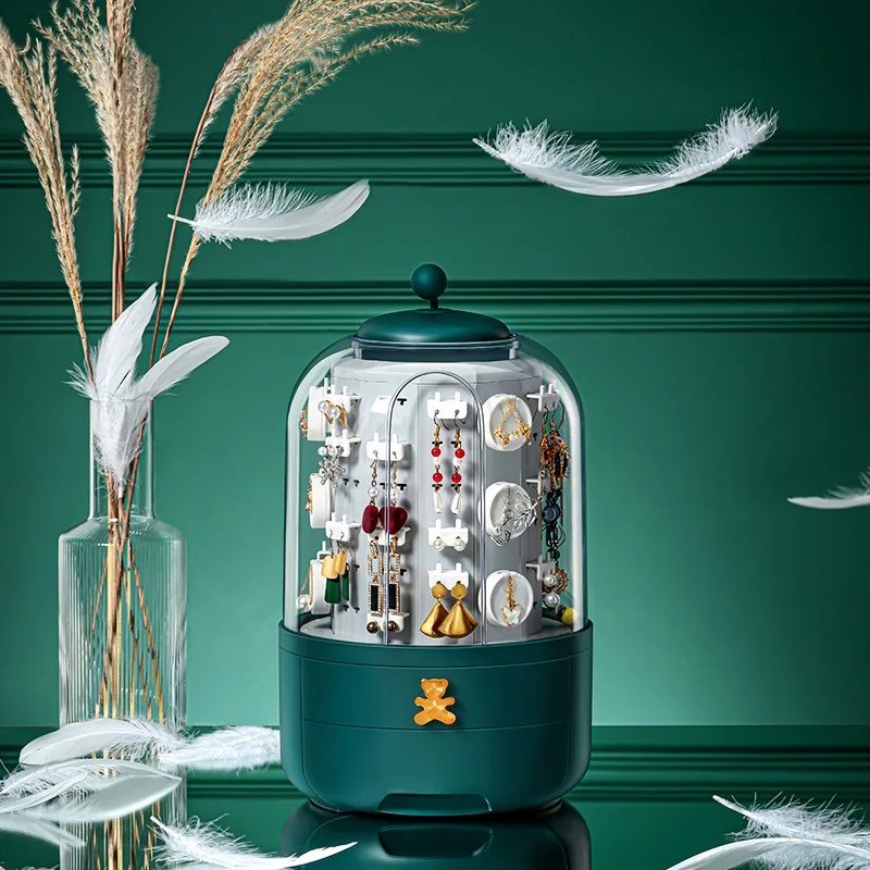 360 Rotating Makeup &Amp; Jewelry Organizer Storage Box