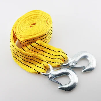

3Ton 4m Car Towing Rope Tow Cable Strap Towing Pull Rope with Hooks For Automobile Outdoor emergency for Audi BMW Mini