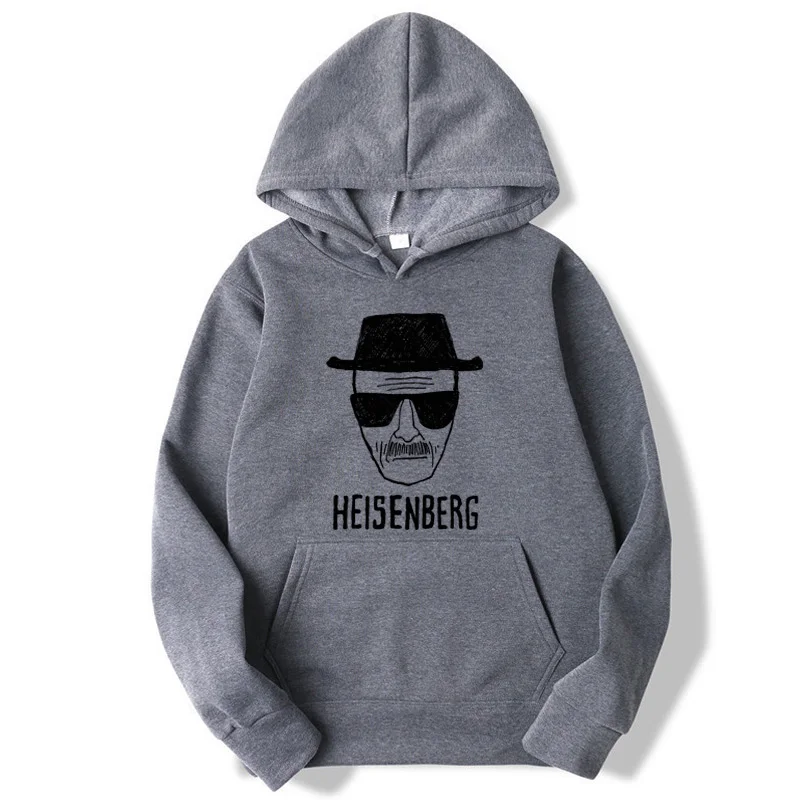 Модные брендовые мужские толстовки свободные heisenberg с принтом смешанный хлопок