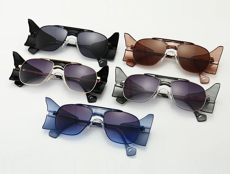 Boolavard Retro Vintage Color Unisex Punk Geek Classic Estilo N/úmero Cero Boracer Lente Gafas de sol Gafas de sol