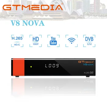 

GTmedia New V8 Nova Full HD DVB-S/S2 Satellite TV Receiver Built in 2.4G Wifi H.265 With AV Cable Cline combo BOX V8 NOVA