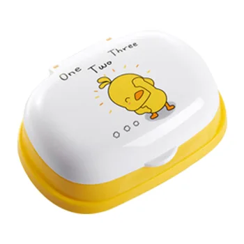

Cartoon Soap Box Portable Soap Box Yellow Duck Handmade Soap Storage Box with Lid Soap Box